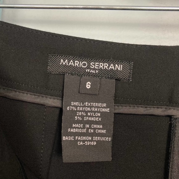 Mario Serrano Italy Black Pencil Skirt Size 6 Faux Pocket Stretch Above the Knee - Picture 6 of 12